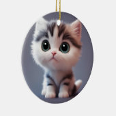 Zeer schattig kitten keramisch ornament (Rechts)