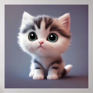 Zeer schattig kitten poster
