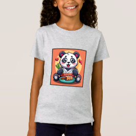 Zeer Schattige eten Panda T-shirt