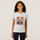 Zeer Schattige eten Panda T-shirt (Voorkant volledig)