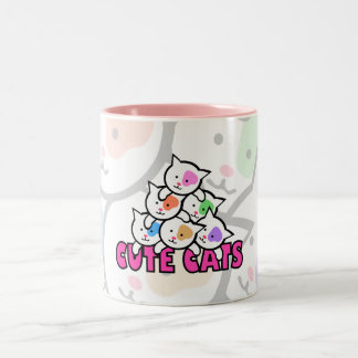 Zeer schattige kat tweekleurige koffiemok