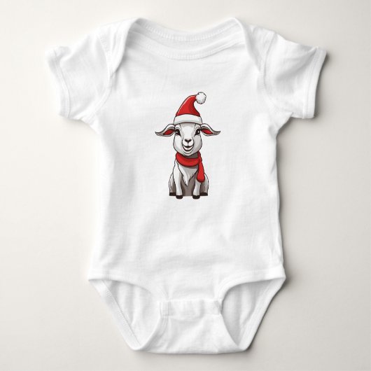 Zeer Schattige Kerstgeit Kind Santa Holiday Goat Romper (Voorkant)