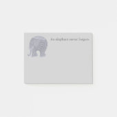 Zeer schattige olifant met grijze doodle post-it® notes (Voorkant)