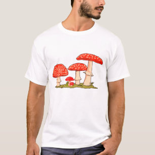 Zeer schattige paddestoel design kunst t-shirt