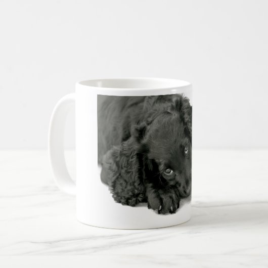 Zeer schattige puppy koffiemok (Voorkant links)