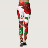 Zeer Schattige Vrolijk Kerst Leggings (Achterkant)