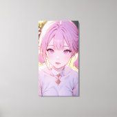 Zeer Schattigee anime kunst. Canvas Afdruk (Voorkant)