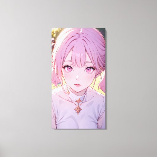 Zeer Schattigee anime kunst. Canvas Afdruk (Voorkant)
