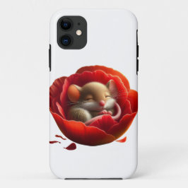Zeer Schattigee Baby Muis Slapen Case-Mate iPhone Case