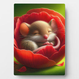 Zeer Schattigee Baby Muis Slapen Fotoplaat