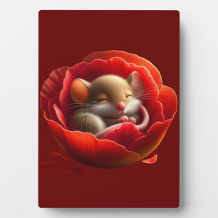 Zeer Schattigee Baby Muis Slapen Fotoplaat