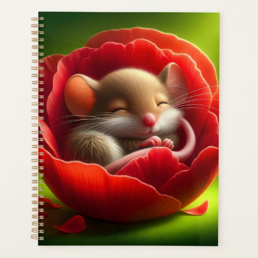 Zeer Schattigee Baby Muis Slapen Planner (Voorkant)