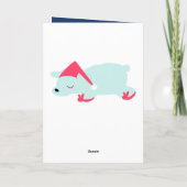 ZEER SCHATTIGEE kerst Kaart Polar beren en sterren (Achterkant)