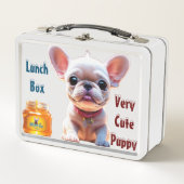 Zeer Schattigee Puppy Metal Lunchbox (Voorkant)