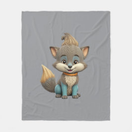 Zeer Schattigee vos Fleece Deken