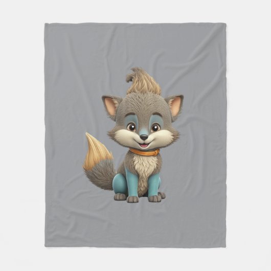 Zeer Schattigee vos Fleece Deken (Voorkant)