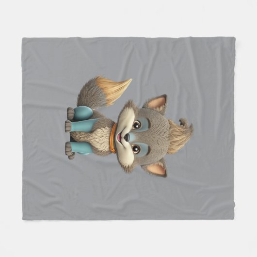 Zeer Schattigee vos Fleece Deken (Voorkant (Horizontaal))