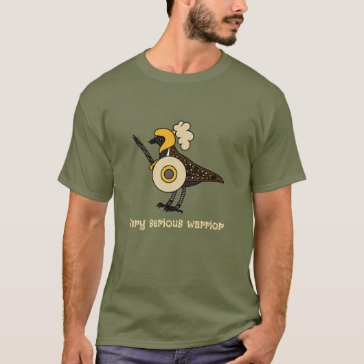 Zeer serieuze krijger t-shirt (Voorkant)
