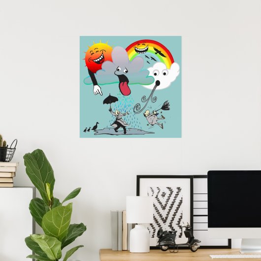 Zeer slecht weer poster (Thuiskantoor)