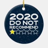 Zeer slecht zou 2020 één sterrenReview niet aanbev Keramisch Ornament (Achterkant)