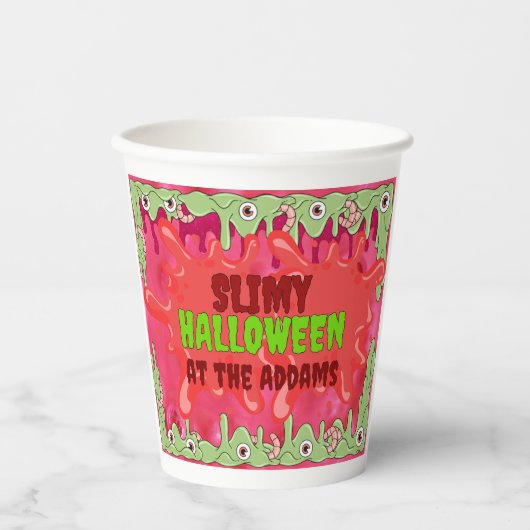 Zeer slijmerige Halloween Paper cup Papieren Bekers (Voorkant)