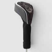 Zeer slim, plat met een zwarte bril golfheadcover (Schuin)