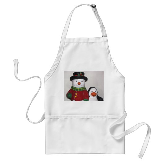 Zeer snel Snowman en Vriend Schort (Voorkant)