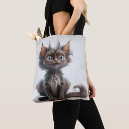 ZEER SNELLE GRAY LYKOI CAT TOTE BAG