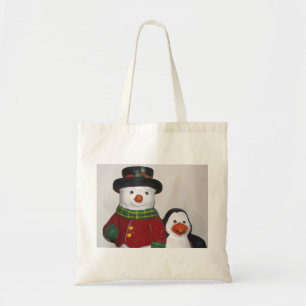 Zeer snelle Snowman en Friend Canvas tas