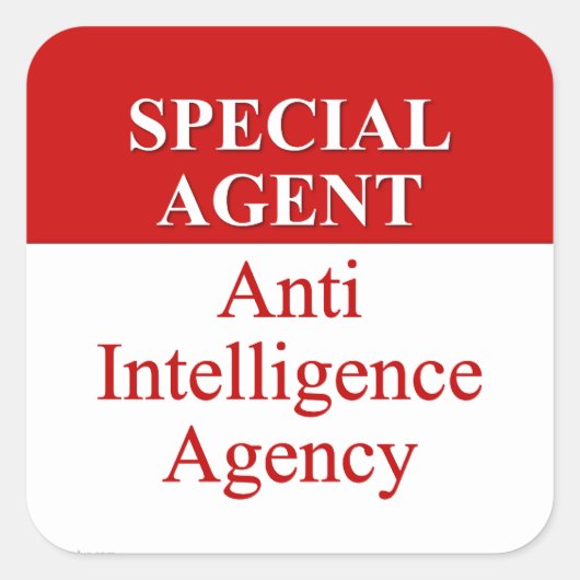 Zeer speciaal geheim agent (3) vierkante sticker (Voorkant)