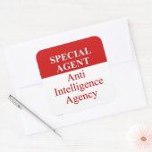 Zeer speciaal geheim agent (3) vierkante sticker (Envelop)