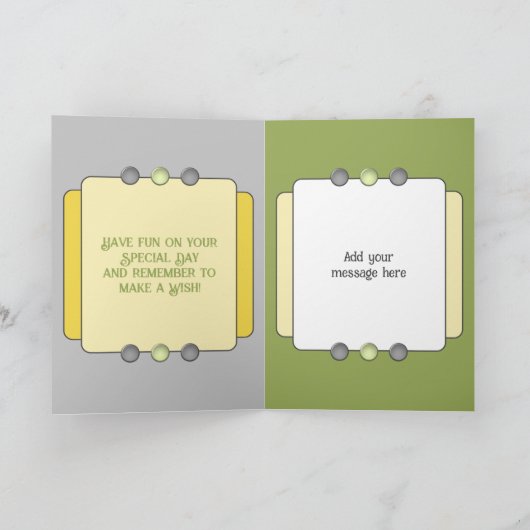 Zeer speciaal nichtje voegt foto grijs toe kaart (Binnen)