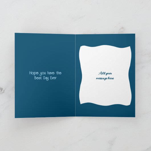 Zeer speciaal opa-gefeliciteerd geboorteblauw kaart (Binnen)