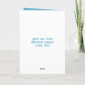 Zeer speciale dochter, foto turquoise kaart (Achterkant)