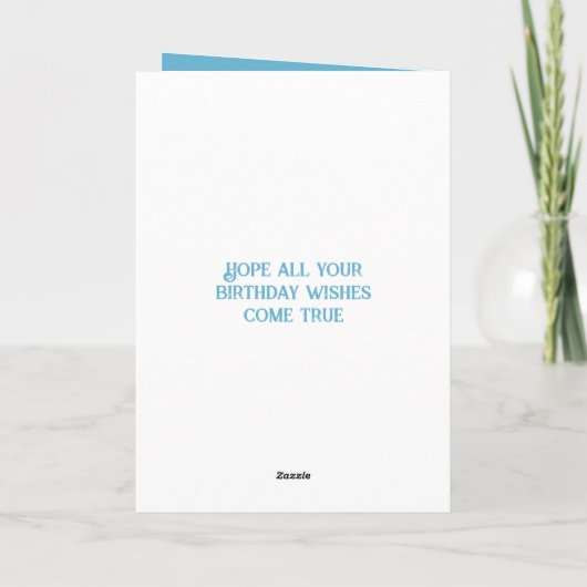 Zeer speciale dochter, foto turquoise kaart (Achterkant)