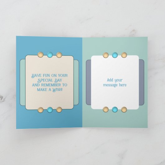 Zeer speciale dochter, foto turquoise kaart (Binnen)