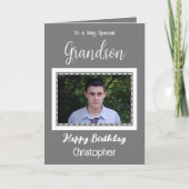 Zeer speciale fotografie grijze verjaardag kaart (Voorkant)