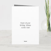 Zeer speciale geel geel grootbloemige verjaardag kaart (Achterkant)