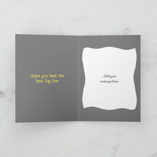 Zeer speciale geel geel grootbloemige verjaardag kaart (Binnen)