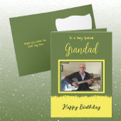 Zeer speciale geelgroene grootjarige verjaardag kaart