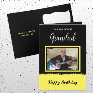 Zeer speciale gefeliciteerde grootvader zwarte gee kaart