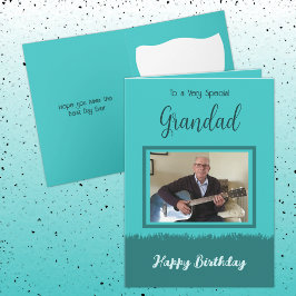 Zeer speciale gefeliciteerde verjaardagscourquoise kaart