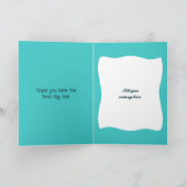 Zeer speciale gefeliciteerde verjaardagscourquoise kaart (Binnen)