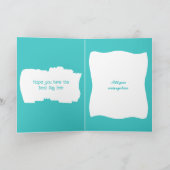 Zeer speciale Grandson foto turquoise jarig Kaart (Binnen)