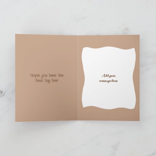 Zeer speciale grootse gelukkige verjaardag bruin kaart (Binnen)