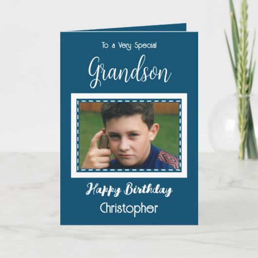 Zeer speciale Grootsfotooceaan blauwe verjaardag Kaart (Voorkant)