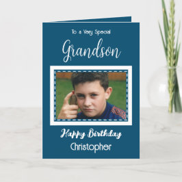 Zeer speciale Grootsfotooceaan blauwe verjaardag Kaart