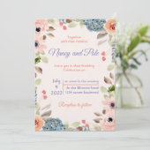 Zeer speciale kleurrijke uitnodiging (Staand voorkant)