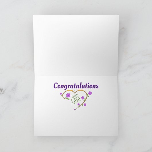 ** ZEER SPECIALE LOVEBIRDS ** OP ** TROUWDAG" KAART (Binnen)