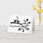 ** ZEER SPECIALE LOVEBIRDS** OP ** WEDDAG" KAART (Gele Bloem)